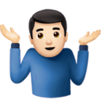 emoji of person shrugging